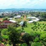 The aerial view of the campus