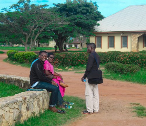 Students interacting